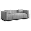 Bowery Hill Contemporary Rich Grey Linen Textured Fabric Sofa