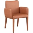 Bowery Hill Contemporary Cognac Vegan Leather Accent/Dining Chair
