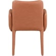 Bowery Hill Contemporary Cognac Vegan Leather Accent/Dining Chair