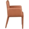 Bowery Hill Contemporary Cognac Vegan Leather Accent/Dining Chair