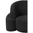 Bowery Hill Contemporary Rich Black Boucle Durable Fabric Chair