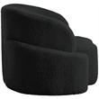 Bowery Hill Contemporary Rich Black Boucle Durable Fabric Chair