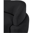 Bowery Hill Contemporary Rich Black Boucle Durable Fabric Chair