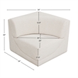 Bowery Hill Contemporary Rich Cream Boucle Durable Fabric Corner