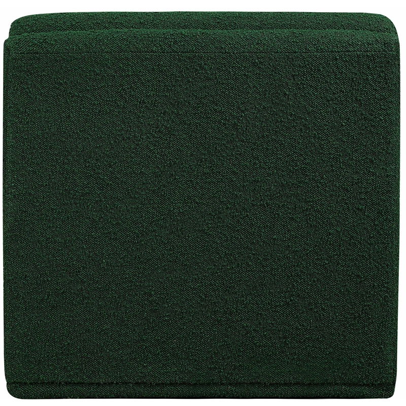 Bowery Hill Contemporary Rich Green Boucle Durable Fabric Armless