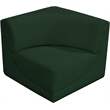 Bowery Hill Contemporary Rich Green Boucle Durable Fabric Corner