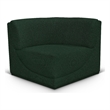Bowery Hill Contemporary Rich Green Boucle Durable Fabric Corner