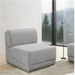 Bowery Hill Contemporary Rich Grey Boucle Durable Fabric Armless