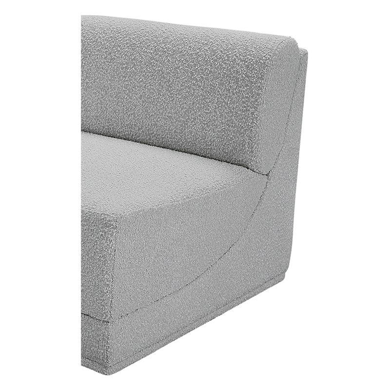 Bowery Hill Contemporary Rich Grey Boucle Durable Fabric Armless
