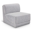 Bowery Hill Contemporary Rich Grey Boucle Durable Fabric Armless