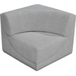Bowery Hill Contemporary Rich Grey Boucle Durable Fabric Corner