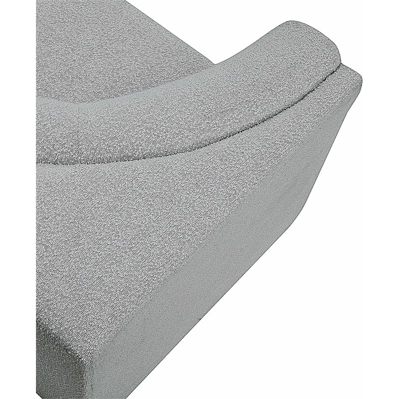 Bowery Hill Contemporary Rich Grey Boucle Durable Fabric Corner