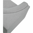 Bowery Hill Contemporary Rich Grey Boucle Durable Fabric Corner