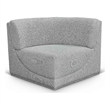 Bowery Hill Contemporary Rich Grey Boucle Durable Fabric Corner