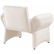 Bowery Hill Contemporary Soft Cream Velvet Accent Chair with Curved Arms