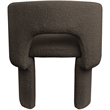 Bowery Hill Contemporary Brown Boucle Fabric Dining Chair / Accent Chair