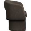Bowery Hill Contemporary Brown Boucle Fabric Dining Chair / Accent Chair