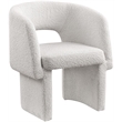 Bowery Hill Contemporary Cream Boucle Fabric Dining Chair / Accent Chair