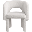 Bowery Hill Contemporary Cream Boucle Fabric Dining Chair / Accent Chair