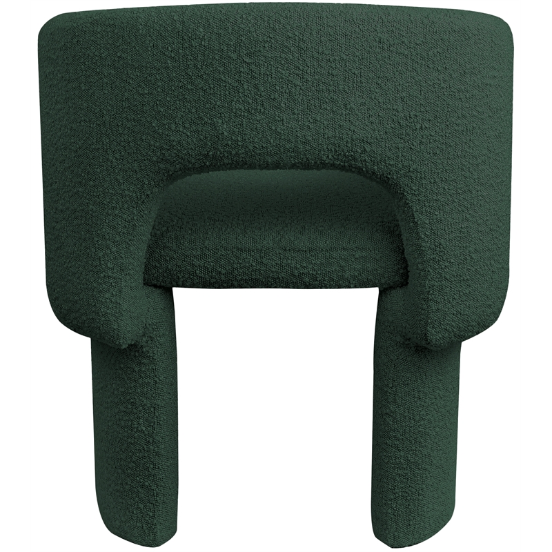 Bowery Hill Contemporary Green Boucle Fabric Dining Chair / Accent Chair