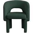 Bowery Hill Contemporary Green Boucle Fabric Dining Chair / Accent Chair