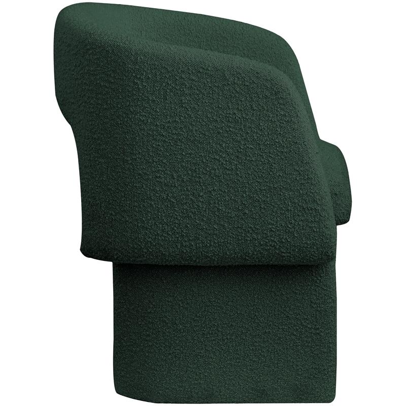 Bowery Hill Contemporary Green Boucle Fabric Dining Chair / Accent Chair