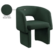 Bowery Hill Contemporary Green Boucle Fabric Dining Chair / Accent Chair