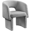 Bowery Hill Contemporary Grey Boucle Fabric Dining Chair / Accent Chair