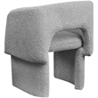 Bowery Hill Contemporary Grey Boucle Fabric Dining Chair / Accent Chair