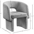Bowery Hill Contemporary Grey Boucle Fabric Dining Chair / Accent Chair