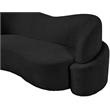 Bowery Hill Contemporary Rich Black Boucle Durable Fabric Sofa