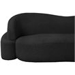 Bowery Hill Contemporary Rich Black Boucle Durable Fabric Sofa