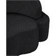 Bowery Hill Contemporary Rich Black Boucle Durable Fabric Sofa