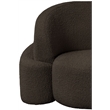 Bowery Hill Contemporary Rich Brown Boucle Durable Fabric Chair