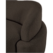 Bowery Hill Contemporary Rich Brown Boucle Durable Fabric Chair