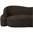 Bowery Hill Contemporary Rich Brown Boucle Durable Fabric Sofa