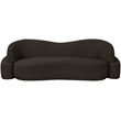 Bowery Hill Contemporary Rich Brown Boucle Durable Fabric Sofa
