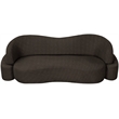 Bowery Hill Contemporary Rich Brown Boucle Durable Fabric Sofa