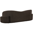 Bowery Hill Contemporary Rich Brown Boucle Durable Fabric Sofa