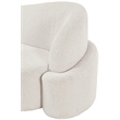 Bowery Hill Contemporary Rich Cream Boucle Durable Fabric Chair