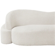 Bowery Hill Contemporary Rich Cream Boucle Durable Fabric Sofa