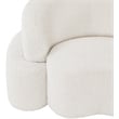 Bowery Hill Contemporary Rich Cream Boucle Durable Fabric Sofa