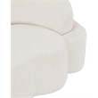 Bowery Hill Contemporary Rich Cream Boucle Durable Fabric Sofa