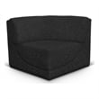 Bowery Hill Contemporary Rich Black Boucle Durable Fabric Corner