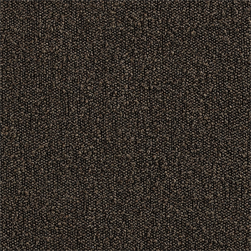 Bowery Hill Contemporary Rich Brown Boucle Durable Fabric Armless