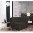 Bowery Hill Contemporary Rich Brown Boucle Durable Fabric Corner