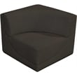 Bowery Hill Contemporary Rich Brown Boucle Durable Fabric Corner