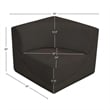 Bowery Hill Contemporary Rich Brown Boucle Durable Fabric Corner