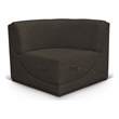 Bowery Hill Contemporary Rich Brown Boucle Durable Fabric Corner