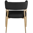 Bowery Hill Upholstered Black Durable Linen Textured Fabric Dining Chair